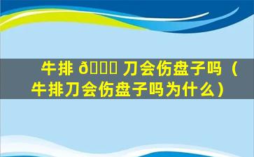 牛排 🐕 刀会伤盘子吗（牛排刀会伤盘子吗为什么）